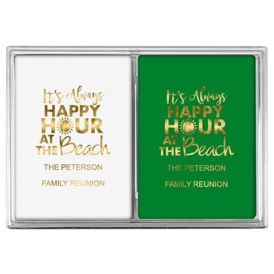 Happy Hour at the Beach Double Deck Playing Cards